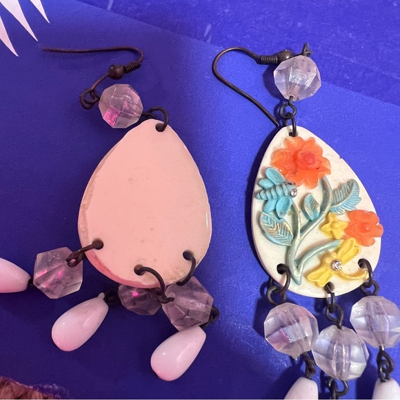Vintage Colorful Drop Earrings - Picture 2 of 2